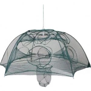 Covo Armadilha Guarda Chuva Para Camarão Lambari C/ 12 Bocas